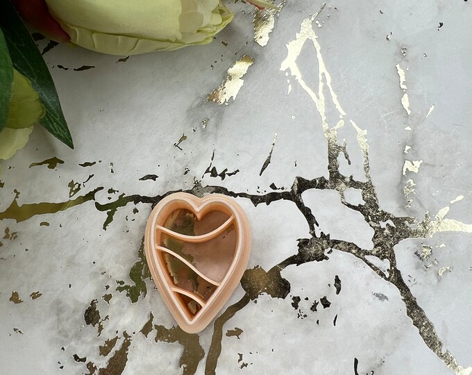 Heart 7 polymer clay cutter / earrings cutter