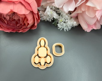 Earring 18 Clay Cutter Set with Precious Stone Design_ Handmade Jewellery_ Ceramic tools