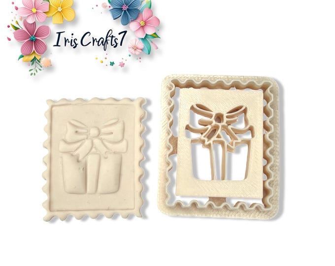 Christmas Present Stamp Polymer Clay Cutter for Earring Making, Jewellery & Craft Tools