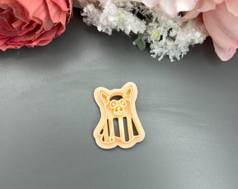 Ghost Dog 2 Polymer Clay Cutters_ Halloween Jewellery_ Ceramic Tools_ Handmade Earrings