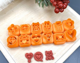 Mini Valentine's Polymer Clay Cutters for Stud Earring & Jewelry Making