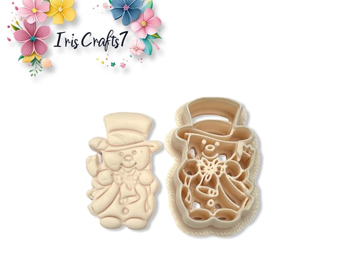 Cheerful Snowman Polymer Clay Cutter,  Winter Earring Jewelry DIY, Tool for Crafting