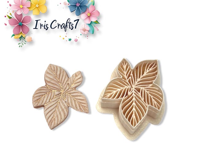 Leaves Design Polymer Clay Cutter for Floral Earring Making, Spring Jewellery