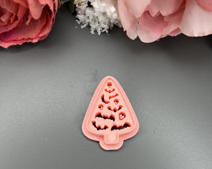 Creepy Christmas Tree Polymer Clay Cutter - Spooky Holiday Craft Supplies