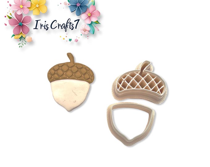 Acorn Polymer Clay Cutters – Fall Earring Making Tools – Autumn Cookie Cutter – Handmade Jewelry Supplies – PLA Craft Tools