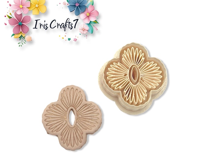 Floral Fan Polymer Clay Cutter – Unique Earring Making Tool – DIY Jewelry Supplies – Art Deco Leaf Fan Shape – Iriscrafts7 Clay Tool
