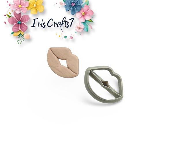 Lips 2 Polymer Clay cutter -Ceramic Tools - Earrings Making