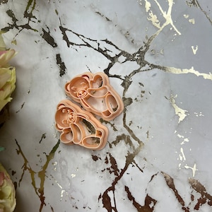 Clay cutters Teddy L+R| Polymer clay cutters| Clay tools| Earrings cutters| Jewellery tools| Ceramic cutters