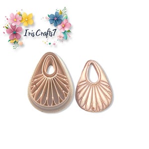 Symmetrical Teardrop Polymer Clay Cutter – Earring Making Tool – Modern Shape Clay Cutter for DIY Jewelry Crafting