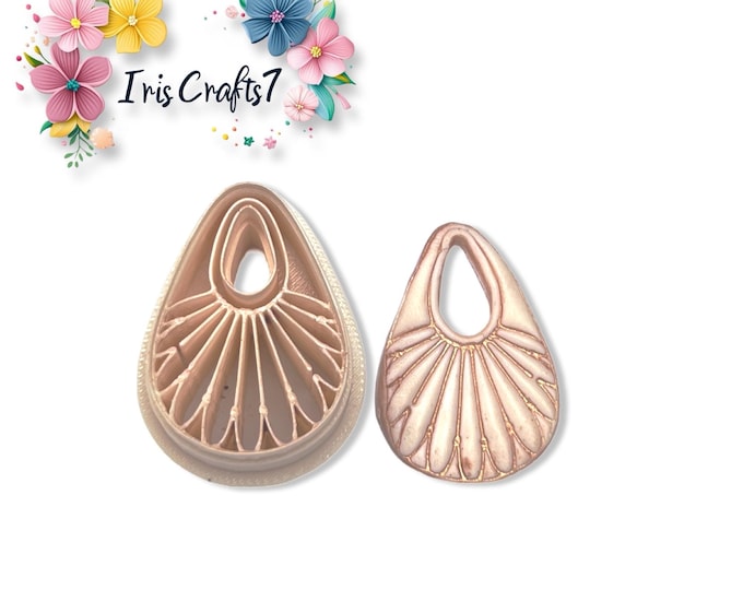 Symmetrical Teardrop Polymer Clay Cutter – Earring Making Tool – Modern Shape Clay Cutter for DIY Jewelry Crafting