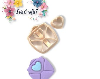 Love Envelope 3 Polymer Clay Cutter Valentine Earrings Jewelry Tool
