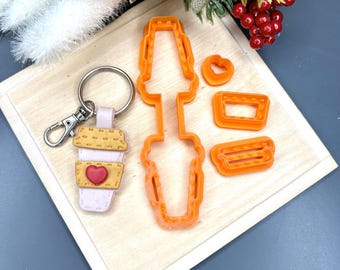 Clay Cutters Stitch Keychain Coffee Cup_ Polymer Clay Craft Tools