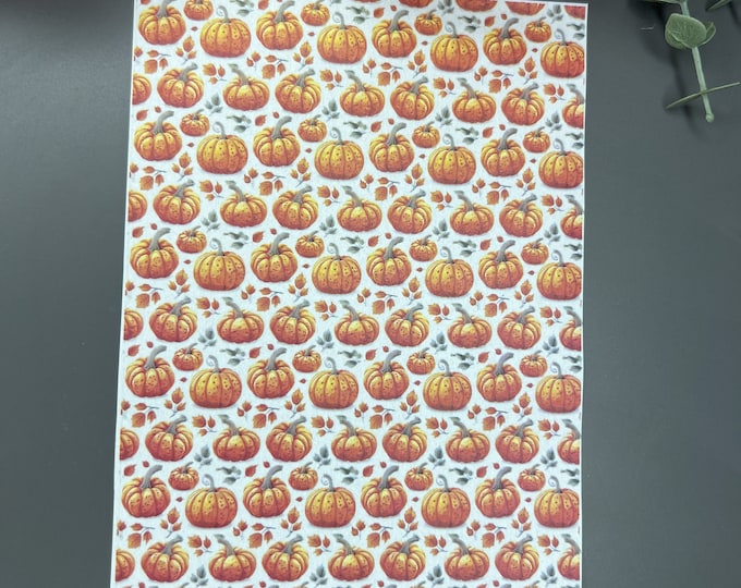 Pumpkin 3 image transfer paper_ Clay tools_ Polymer clay transfer_ Magic transfer paper