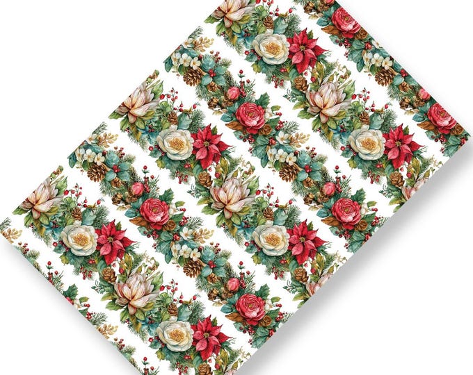 Christmas Border no.1 Transfer Paper, Water Soluble Sheet for Polymer Clay Earrings
