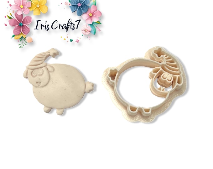 Christmas Sheep Polymer Clay Cutter for Jewelry and Earring Making, Festive Holiday Craft Tool