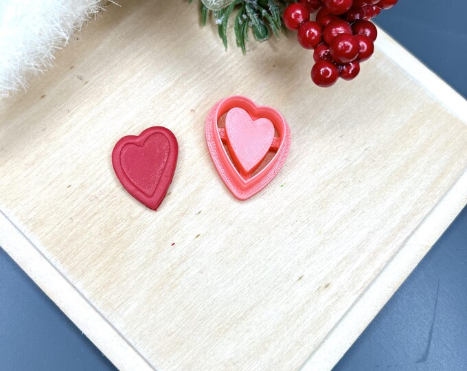 Valentine's Heart Frame 4 Polymer Clay Cutter - Handmade Earring - Jewellery Making