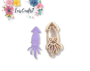 Squid Polymer Clay Cutter: Handmade Earring Jewelry Tool