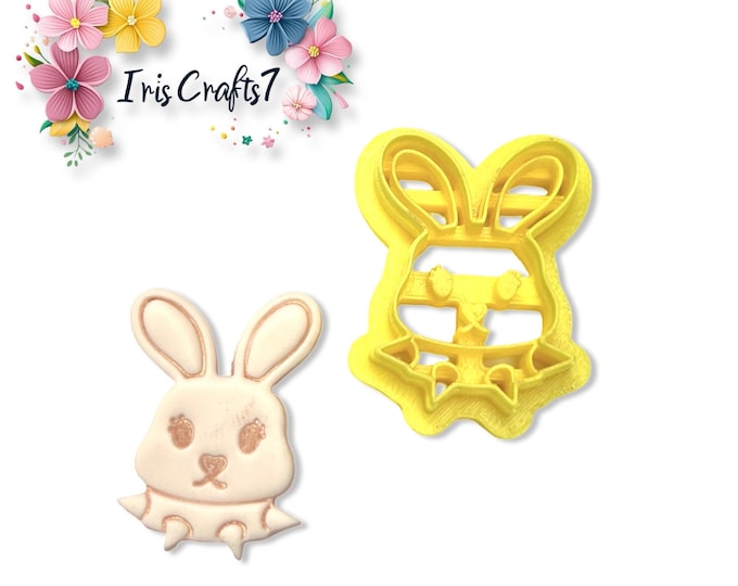 Spiked Bunny Polymer Clay Cutter for Edgy Earrings | Valentine Jewelry Shape
