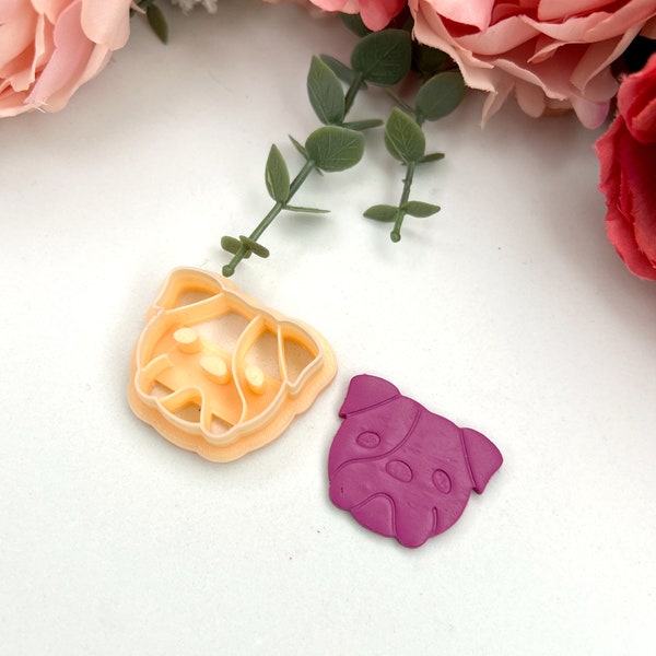 Clay cutters English Bulldog| Polymer clay cutters| Embossing earring| Ceramic tools| Clay tools