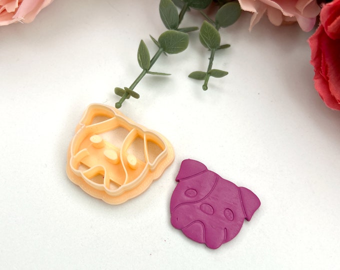 Clay cutters English Bulldog| Polymer clay cutters| Embossing earring| Ceramic tools| Clay tools