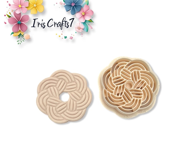 Braided Flower Polymer Clay Cutter – Knot Style Clay Tool for Earrings – Intricate Design for DIY Jewellery Making