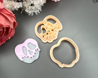 Spooky Apple 2 Clay Cutters_ Polymer Clay Cutters_ Halloween Jewellery_ Clay Tools_ Cookie Cutters