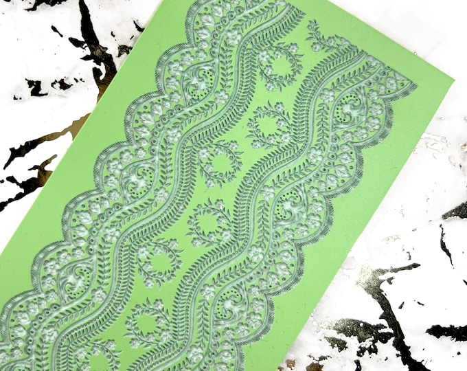 Lace 6 polymer clay texture rubber mat| Polymer clay tools| Clay texture tool| Jewellery tools| Floral texture