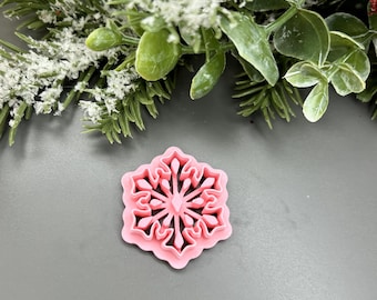 Snowflake 8 Polymer Clay Cutter: Christmas Jewelry & Ornament Tool