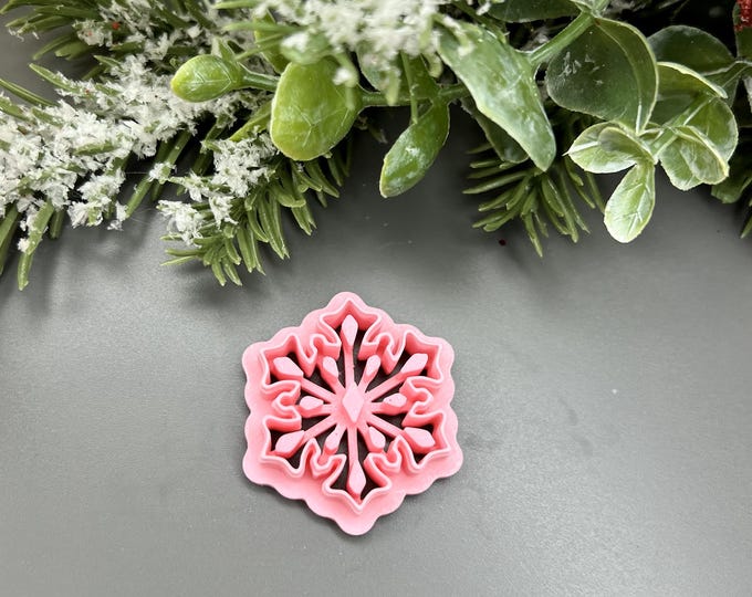 Snowflake 8 Polymer Clay Cutter - Winter Holiday Craft Tool - Perfect for Christmas Jewelry and Ornaments