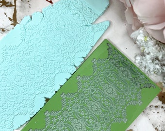 Lace 4 polymer clay texture rubber mat| Polymer clay tools| Clay texture tool| Jewellery tools| Floral texture