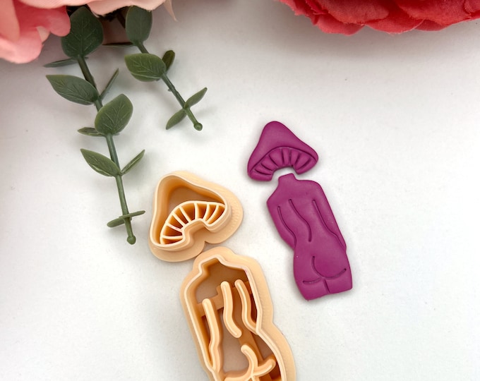 Clay cutters Mushroom Woman| Polymer clay cutters| Ceramic cutters| Earring making| Clay tools