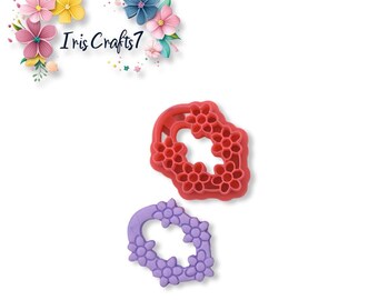 Polymer Clay Cutter for Earrings – Daisy Oval Design – Floral DIY Jewelry Tool – 3D Printed Accessory for Clay Artists and Makers