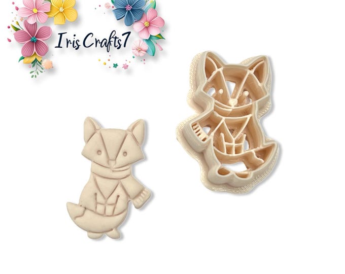 Fox with Scarf Polymer Clay Cutter for Jewellery & Earring Making, Handmade Craft Supplies