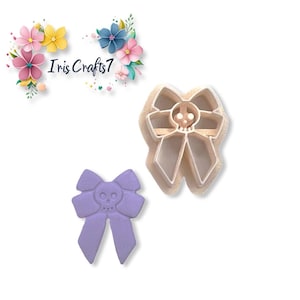 Clay Cutters Skull Bow 2 – Halloween Polymer Clay Cutter for Spooky Earrings, Jewelry Making Tools & DIY Craft Accessories