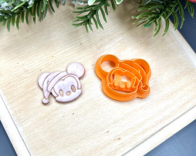 Santa Boy Mouse Polymer Clay Cutters - Handmade Earrings - Cookie Cutters - Ceramic Tools