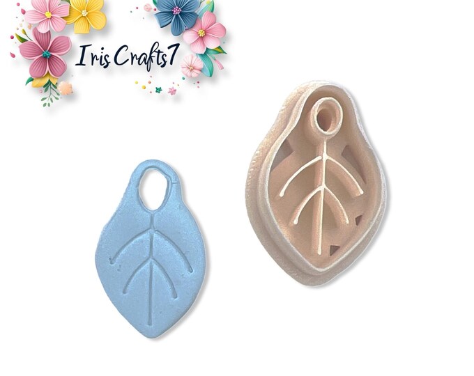 Leaf Shape Polymer Clay Cutter for Earrings – Boho Jewelry Tool – Fall Leaf Earring Making – DIY Craft Supplies – Clay Cutter for Handmade