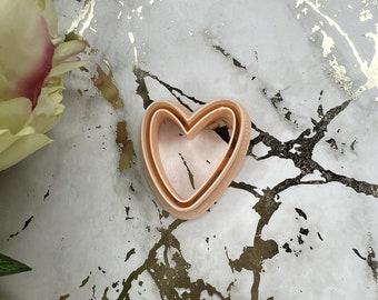 Heart 3 polymer clay cutter / earrings cutter