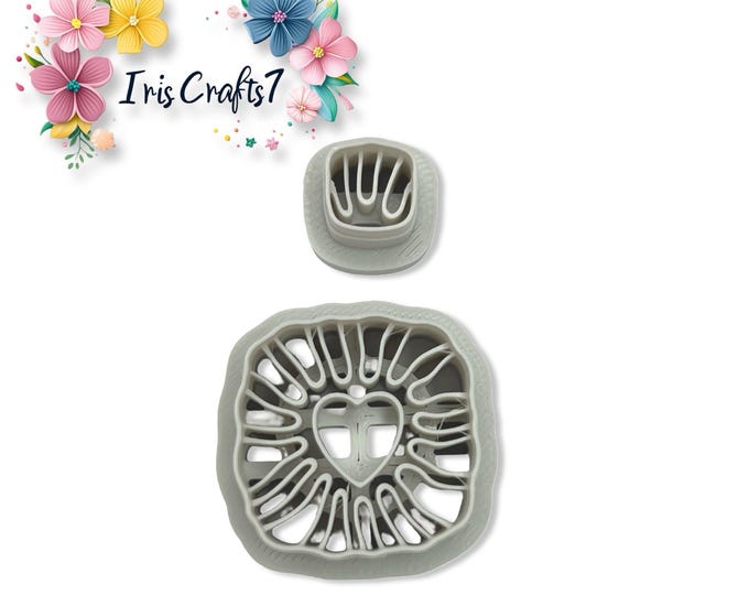 Wavy Heart Combo Polymer Clay Cutter for Valentine Earrings Jewelry Tool