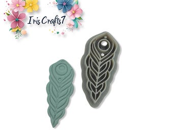 Peacock Feather Polymer Clay Cutter Jewelry Tool