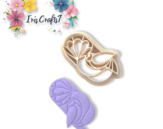 Bird Flower Polymer Clay Cutter for Handmade Jewelry UNIQUE DIY Tool