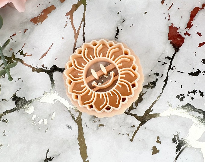 Cute sunflower polymer clay cutter