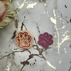 Polymer Clay Cutter Dog Paw Shape | Lightweight Ceramic Jewelry & Crafting Tool for Earrings