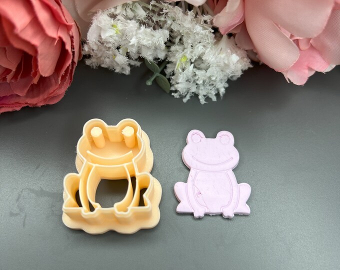 Frog 1 Clay Cutter_ Ceramic tools_ Polymer clay cutters_ Silver clay_ Earring making