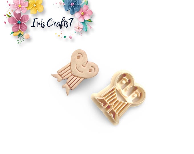 Polymer Clay Cutter Heart with Pants - Ceramic tools - Cookie Cutters