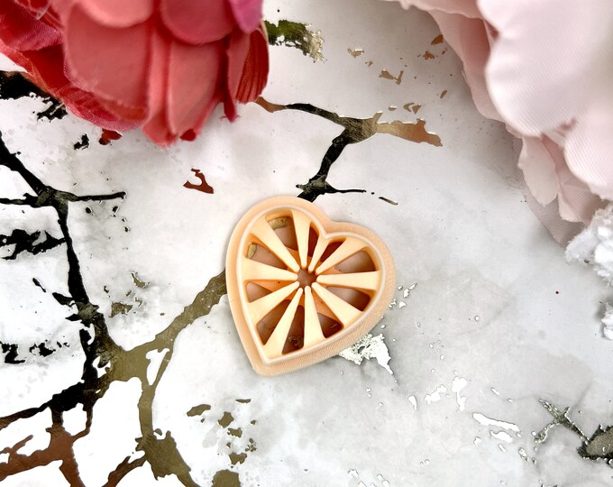 Clay cutters Embossed Heart| Metal clay| Ceramic tools| Polymer clay cutters| Valentine earrings