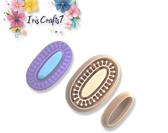 Organic Modern 2 Polymer Clay Cutter - Earring Making - Ceramic Tool