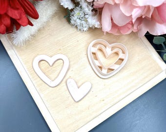 Heart Outline 2 Polymer Clay Cutter - Valentine's Earrings - Handmade Jewellery