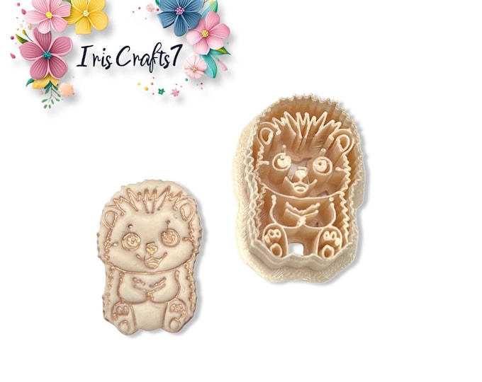 Hedgehog no. 4 Polymer Clay Cutter for Handmade Earring Making, Craft Supplies