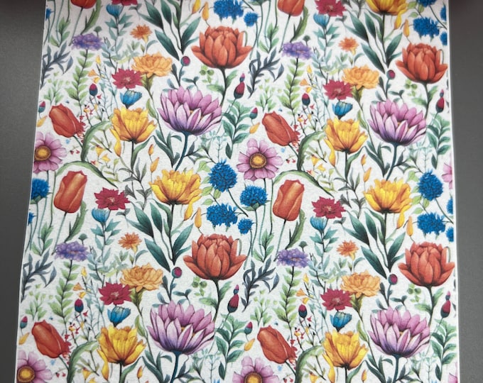 Wild Flowers Image Transfer Paper_ Water soluble Transfer_ Clay tools_ Magic transfer paper