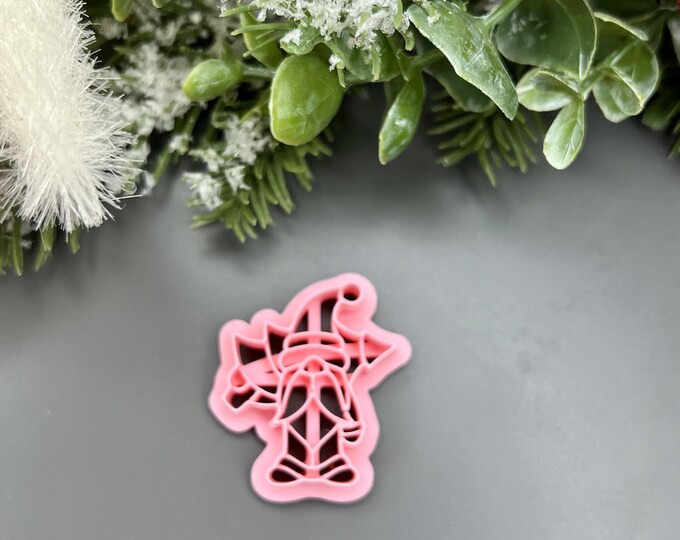 Gnome with Christmas Tree Polymer Clay Cutterr - Handmade Earrings - Clay tools